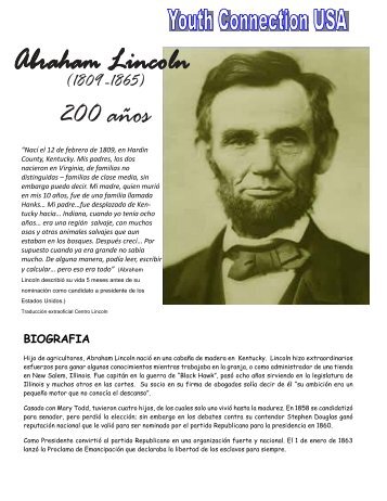 Abraham Lincoln Abraham Lincoln 200 aÃ±os - Embajada de los ...