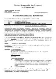 koordinatorinf Ã¼ rdenschulsport - Schulsport im Wetteraukreis