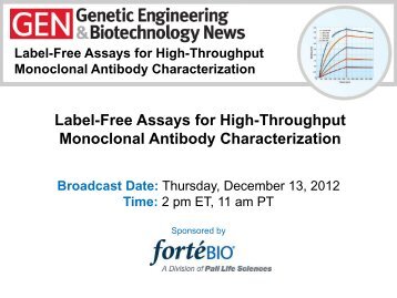 Label-Free Assays for High-Throughput Monoclonal Antibody ...