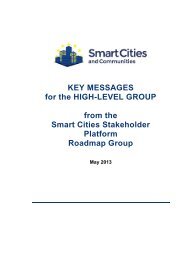 KEY MESSAGES to the HIGH-LEVEL GROUP - Smart Cities ...