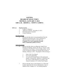 AGENDA BOARD OF SELECTMEN MONDAY, JANUARY 9, 2012 8 ...