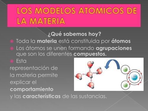 LOS MODELOS ATOMICOS DE LA MATERIA - Cosmofisica