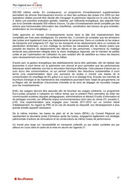 Document cadre - Ãle-de-France