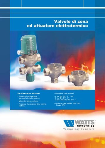 Valvole di zona ed attuatore elettrotermico - GPEX