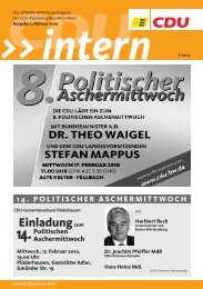 Ausgabe Februar 2010 - CDU-Gemeindeverband Schwaikheim