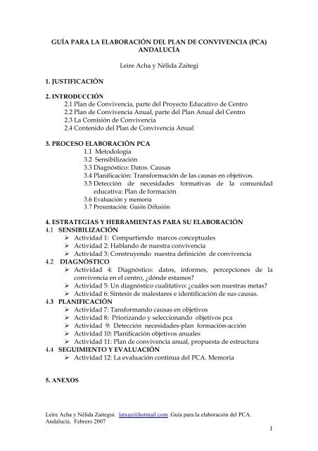 Guia Andaluza para crear un plan de convivencia - CPR Ceuta