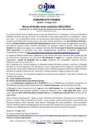 Consegnate le Borse di Studio 2011-2012 - Consorzio BIM