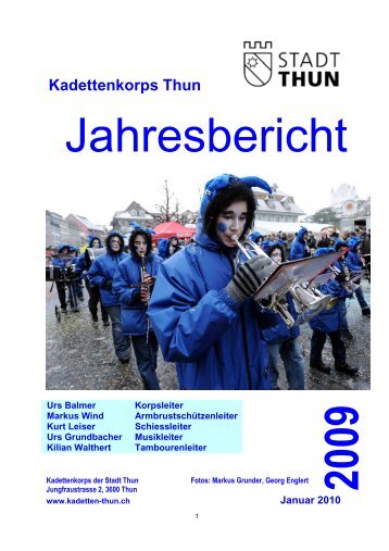 Jahresbericht 2009 - bei den Kadetten Thun