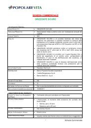 SCHEDA COMMERCIALE ORIZZONTE SICURO - Popolare vita