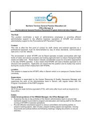 Northern Territory General Practice Education Ltd Office Manager ...