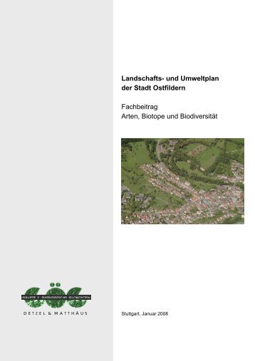 Landschafts- und Umweltplan der Stadt Ostfildern ... - Geonline GmbH