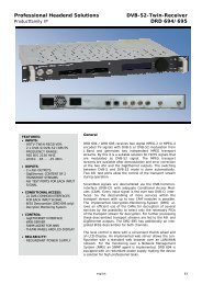 Professional Headend Solutions DVB-S2-Twin-Receiver DRD 694 ...