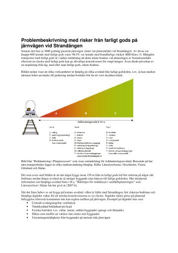 Problembeskrivning med risker frÃ¥n farligt gods pÃ¥ jÃ¤rnvÃ¤gen vid ...