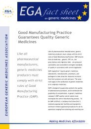 Good Manufacturing Practice Guarantees Quality Generic Medicines