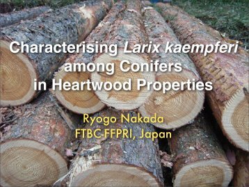 Characterising Larix kaempferi among Conifers in Heartwood ...