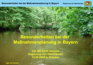 Besonderheiten bei der MaÃnahmenplanung in Bayern - FGG Elbe