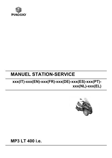 MANUEL STATION- SERVICE MP3 LT 400 ie - L'erreur 404 est un ...