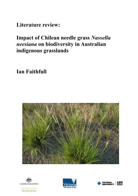 Literature review: Impact of Chilean needle grass  - Weeds Australia