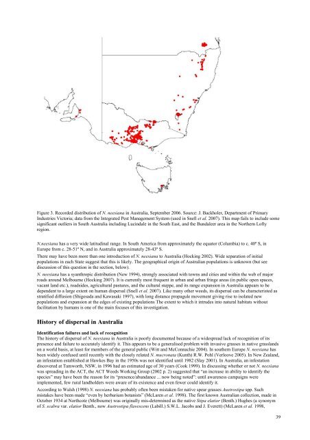 Literature review: Impact of Chilean needle grass ... - Weeds Australia