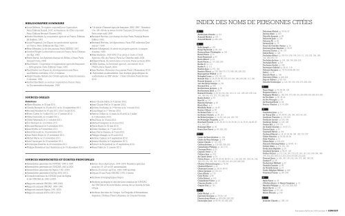 Index des noms citÃ©s - InSiglo