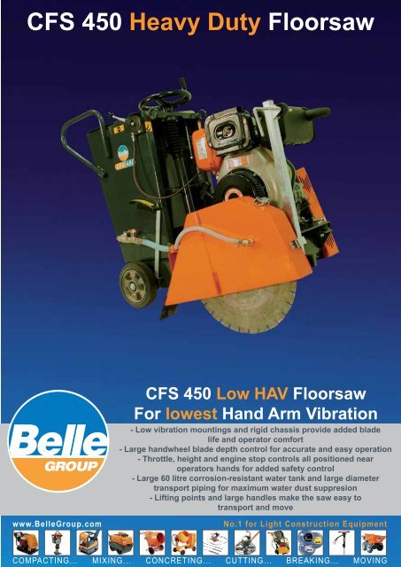 CFS 450 Heavy Duty Floorsaw - Belle Group