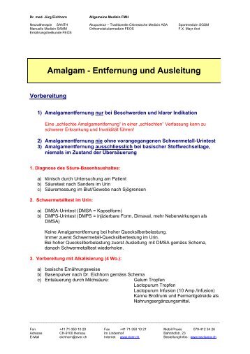 Amalgam - Entfernung und Ausleitung - Ever - Dr. med. Jürg Eichhorn