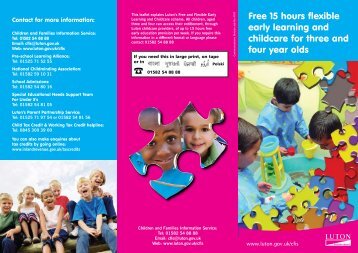 Free Flexible Early Learning and Childcare - Luton Borough Council