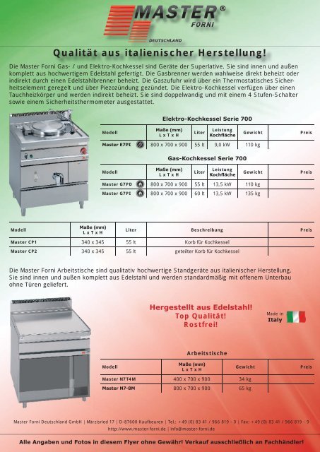 Top Master Qualität aus italienischer Herstellung! - GASTRO GURU