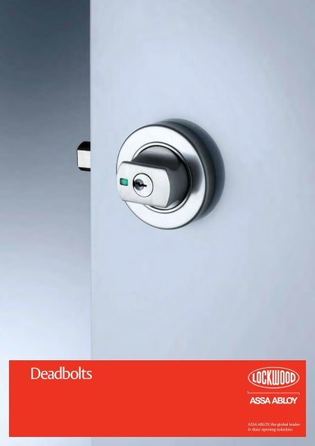 Lockwood Deadbolts Catalogue - ASSA ABLOY