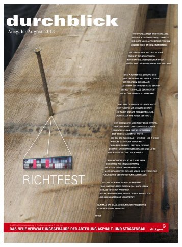 Ausgabe 08.2013 - dittgen Bauunternehmen GmbH