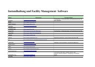Instandhaltung und Facility Management Software