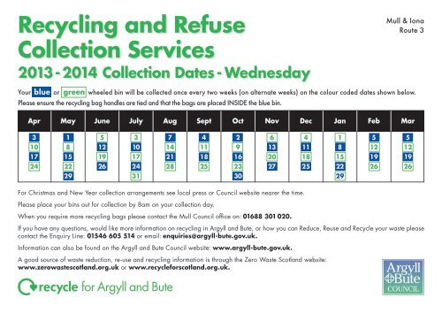 Route 3 - Argyll and Bute Council