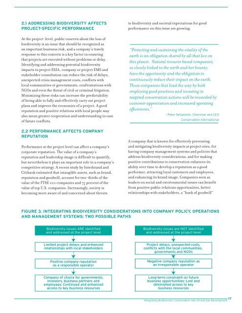 Integrating Biodiversity Conservation into Oil and Gas ... - EBI