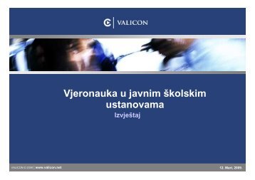 Vjeronauka u javnim Å¡kolskim ustanovama - CIN