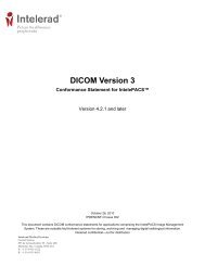 IntelePACS 4.2.1 DICOM Conformance Statement - Intelerad
