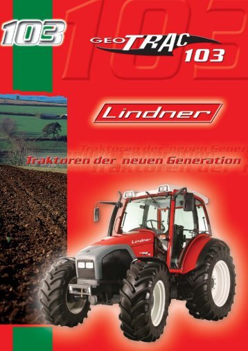 Produktdatenblatt Geotrac 103 - Lindner Traktoren