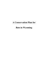 A Conservation Plan for - Wyoming Game & Fish Department