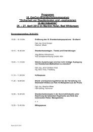 Programm 10. GreCon-Brandschutzsymposium 