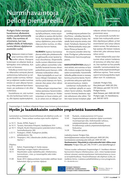 3/2011 - ProAgria Oulu