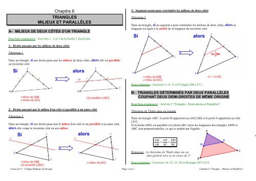 Cours : Triangles