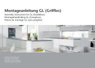 Montageanleitung GL (Grifflos)