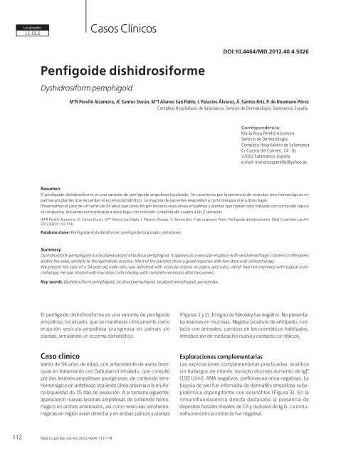 Penfigoide dishidrosiforme - edigraphic.com