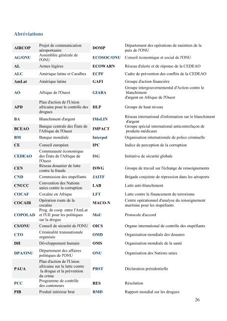 L'impact du crime organisé et du trafic de drogues sur la ...