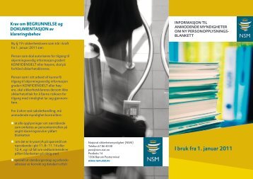 Informasjonsfolder til anmodende myndigheter [PDF] - NSM