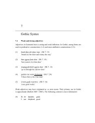 An Overview Of Gothic Syntax