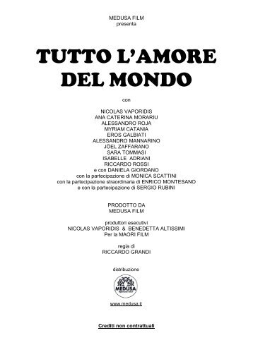 TUTTO L'AMORE DEL MONDO - MYmovies.it