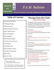 Table of Contents Message from the Chair - Physics-Astronomy ...