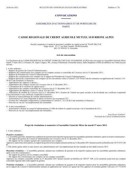 Lire le document - Crédit Agricole Sud Rhône Alpes