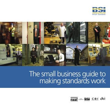 Small business guide to making standards work - BSI Shop - British ...