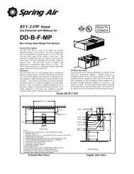 REV-LOW Hood - Spring Air Systems Inc.